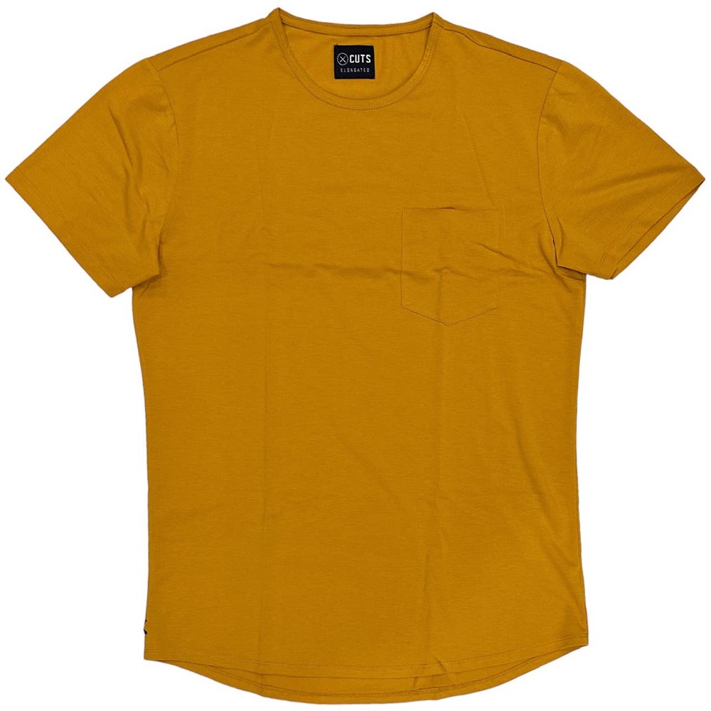 Cuts Clothing Men’s Short Sleeve Pocket Tee - Mustard Yellow